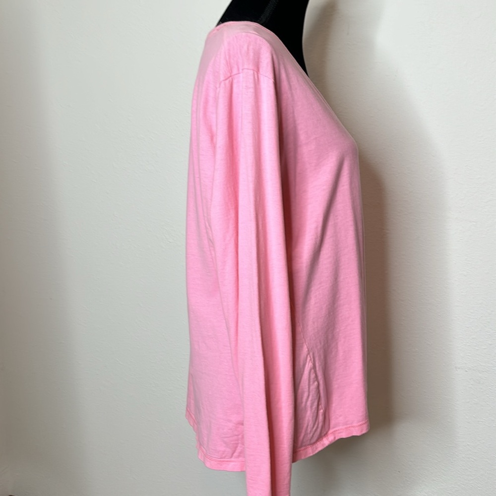Hanes size 2X pink long sleeve tee shirt - Picture 5 of 10